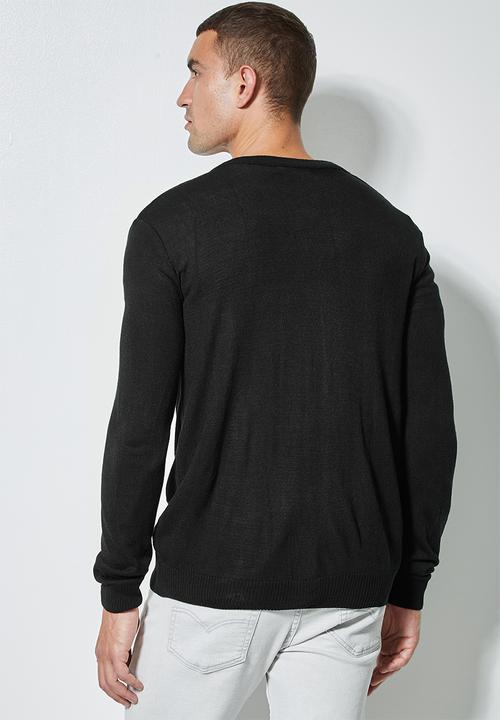 Superbalist - Lightweight button through cardigan - black