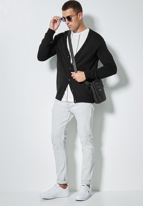 Superbalist - Lightweight button through cardigan - black