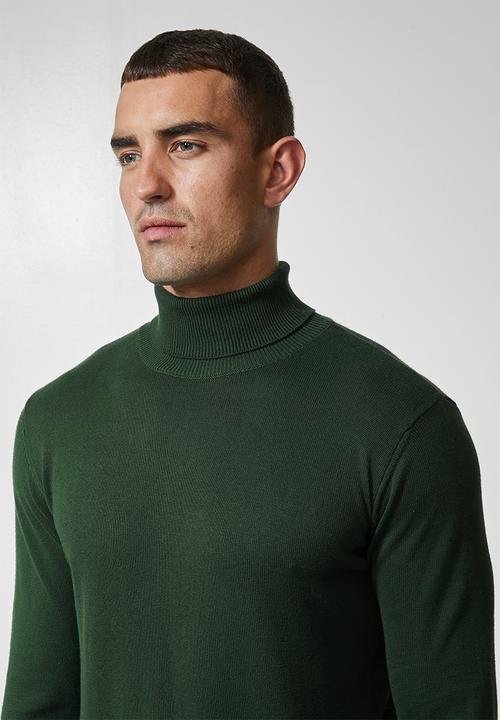 Superbalist - Basic roll neck slim fit knit - green