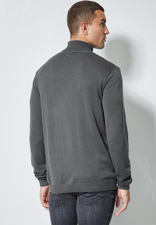 Superbalist - Basic roll neck slim fit knit - grey