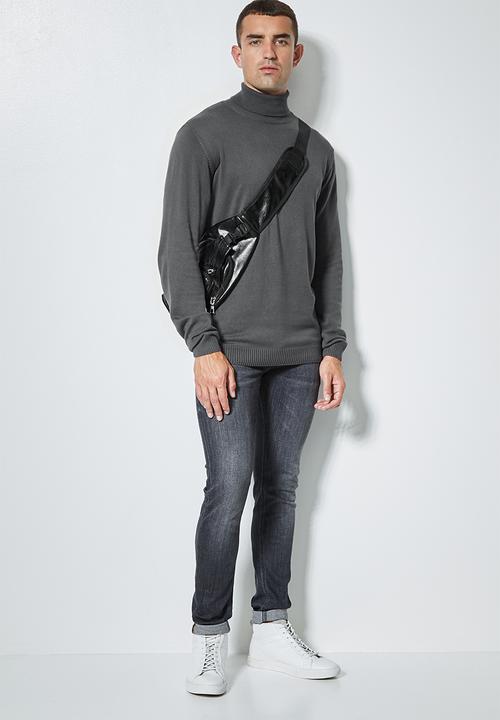 Superbalist - Basic roll neck slim fit knit - grey