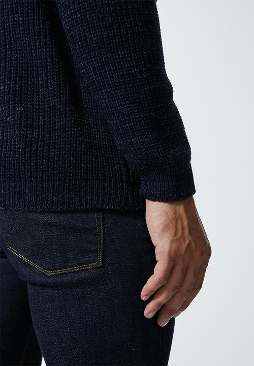 Superbalist - Raglan textured knit - navy