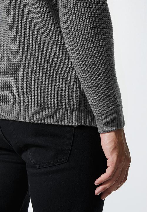 Superbalist - Raglan textured knit - grey