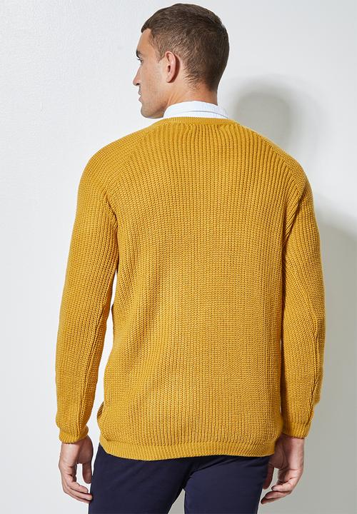 Superbalist - Raglan textured knit - mustard