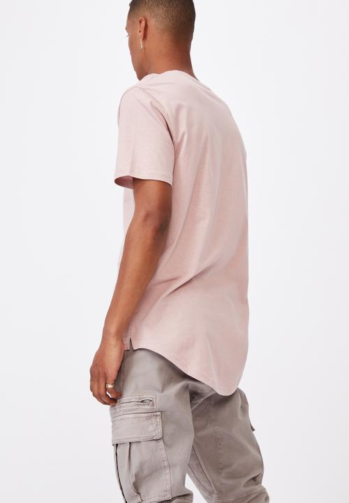 Cotton On - Essential longline scoop T-shirt - dirty pink