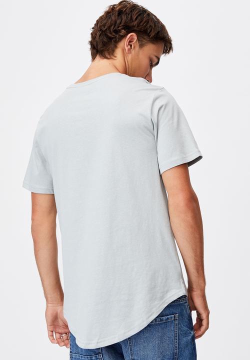 Cotton On - Essential longline scoop T-shirt - blue haze