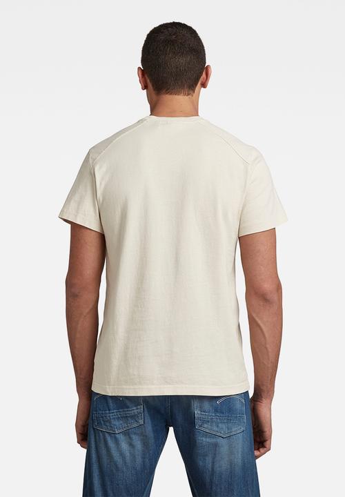 G-STAR - Flock badge graphic r s\s tee - whitebait