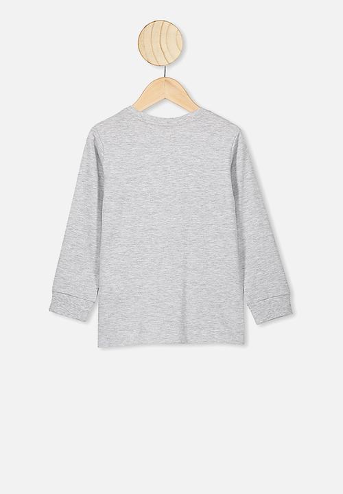 Cotton On - Core long sleeve tee - summer grey marle