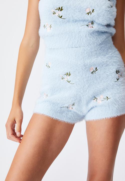 Cotton On - Fluffy lounge short - light blue