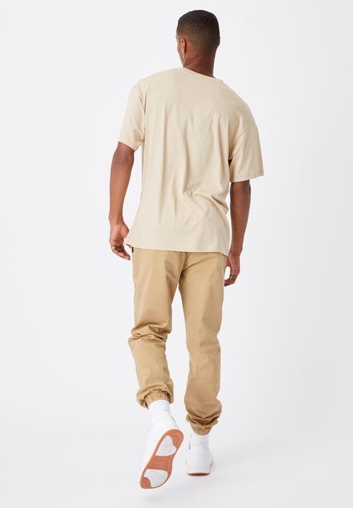 Cotton On - Drake cuffed pant - stone