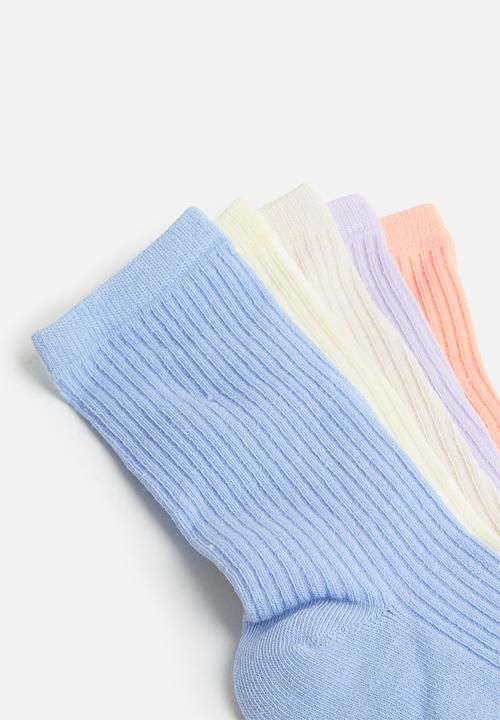 Cotton On - 5 Pack everyday rib sock - multi 