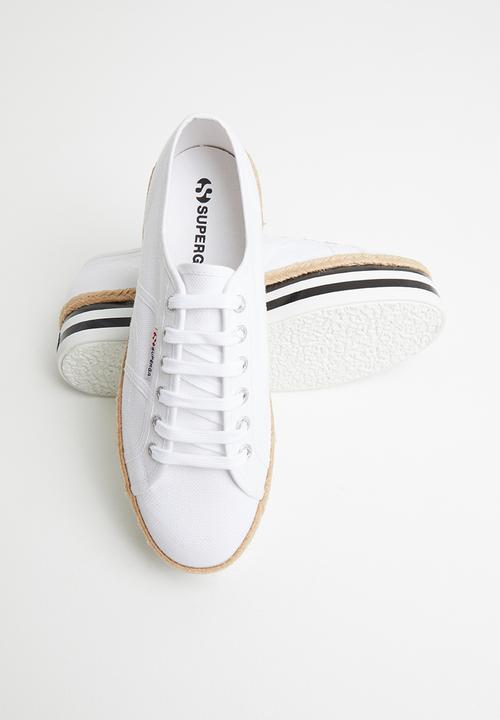 SUPERGA - 2790 Multistripe platform - white & black
