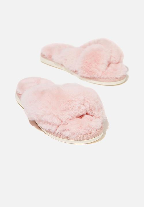 Cotton On - Knot crossover slipper - blush