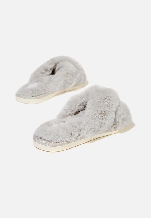 Cotton On - Duo crossover slipper - grey