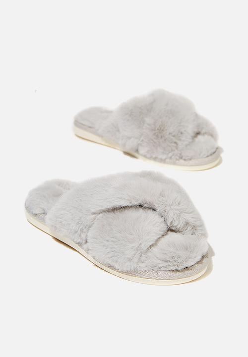 Cotton On - Duo crossover slipper - grey