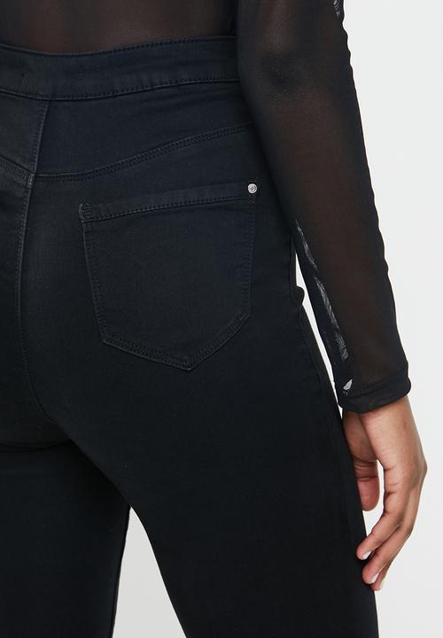 Missguided - Petite vice high waisted skinny jeans - black