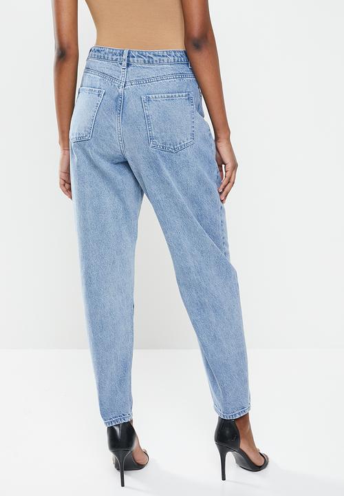 Missguided - Riot highwaisted mom jeans - blue