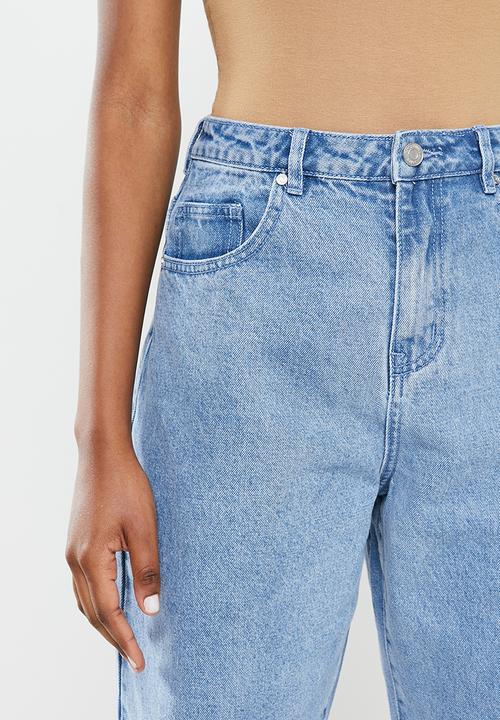 Missguided - Riot highwaisted mom jeans - blue
