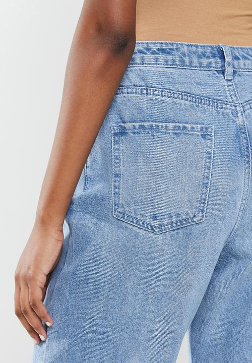 Missguided - Riot highwaisted mom jeans - blue