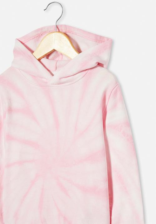 Cotton On - Charlie hoodie - cali pink tie dye