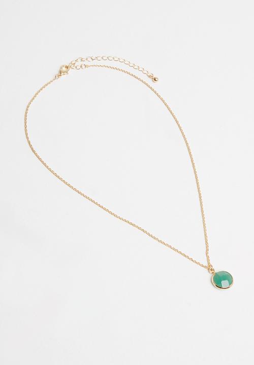 Rubi - Brighter days pendant necklace - gold & green