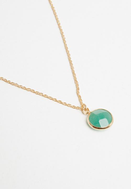 Rubi - Brighter days pendant necklace - gold & green