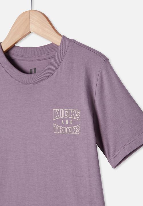 Cotton On - Max skater short sleeve tee - purple 