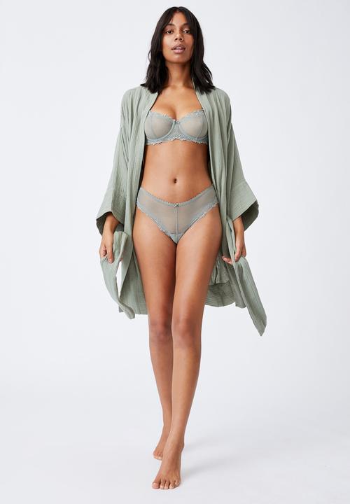 Cotton On - I-do kimono gown - sage