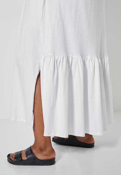 Superbalist - Tiered T-shirt dress - white