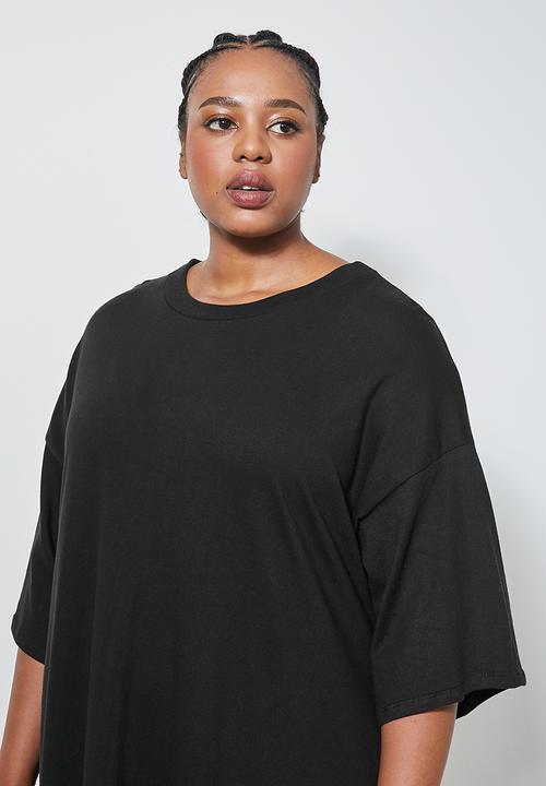 Superbalist - Tiered T-shirt dress - black