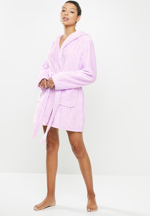 short fluffy dressing gown with hood PixieGirl Petite Pink Short Hooded Robe US 6