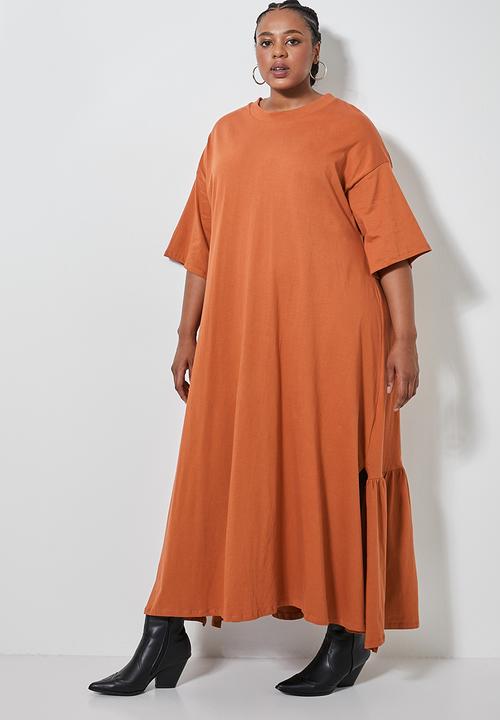 Superbalist - Tiered T-shirt dress - rust