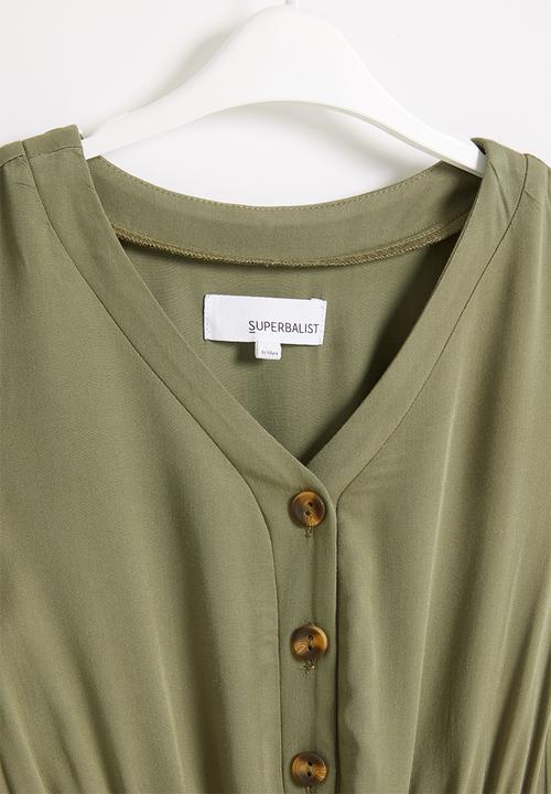 Superbalist - Girls utility jumpsuit - khaki 