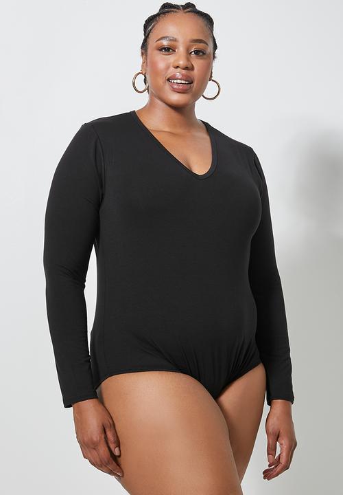 Superbalist - 2 Pack v-neck bodysuit - black & white
