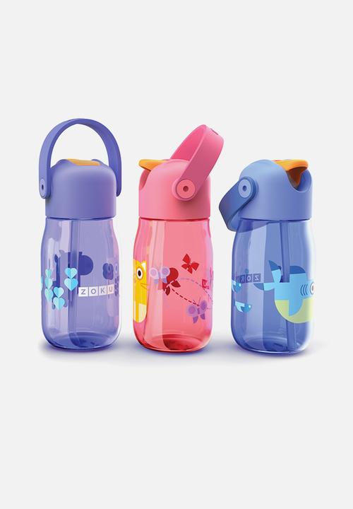 Zoku - Flip straw bottle - blue