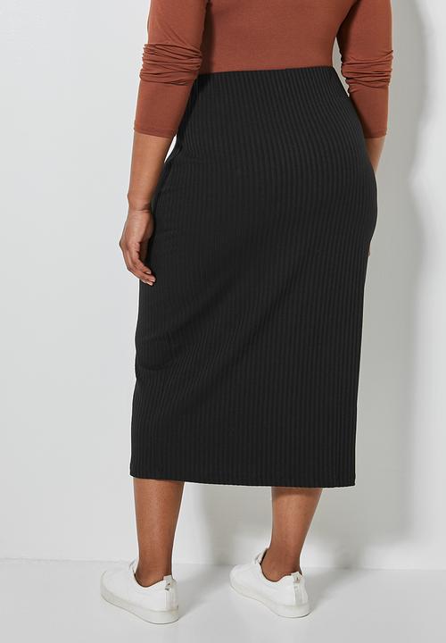 Superbalist - Ribbed pencil - black