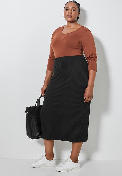 Superbalist - Ribbed pencil - black