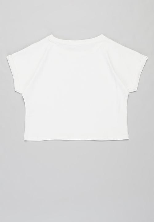 SISSY BOY - Love' foil logo top, loosely fitted - off white