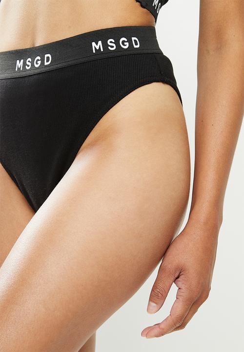 Missguided - Msgd bra high leg knickers set - black
