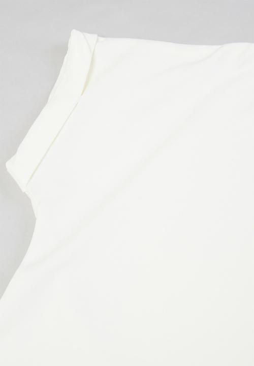 SISSY BOY - Sporty loose top with glitter logo - off white