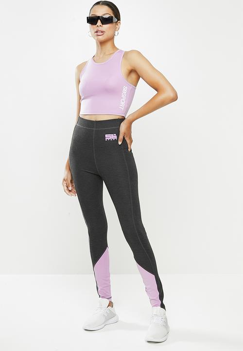 SISSY BOY - Crop racer back top - lilac