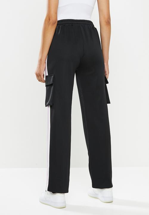 SISSY BOY - Track pants with zippable ankle areas - black & lilac