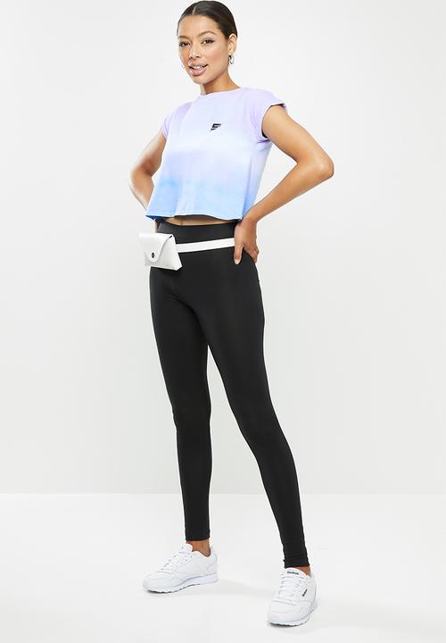 SISSY BOY - Tie dye crop logo tee - lilac & blue 