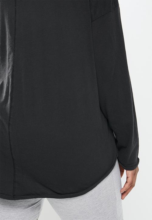 Cotton On - Curve Kyle oversized long sleeve top - washed black