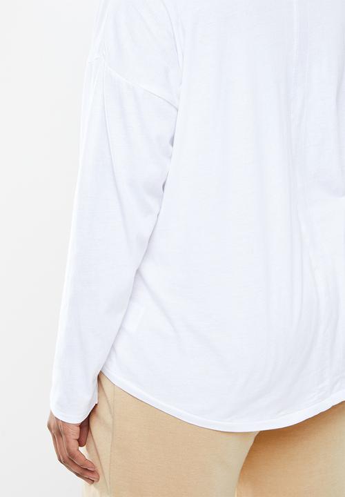 Cotton On - Curve Kyle oversized long sleeve top - white