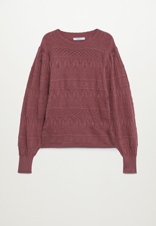 Violeta by Mango - Plus Sweater portman - burgundy
