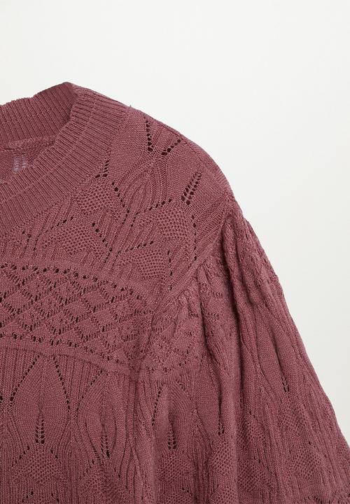 Violeta by Mango - Plus Sweater portman - burgundy