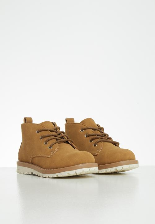 MINOTI - Boys nubuck boot - brown