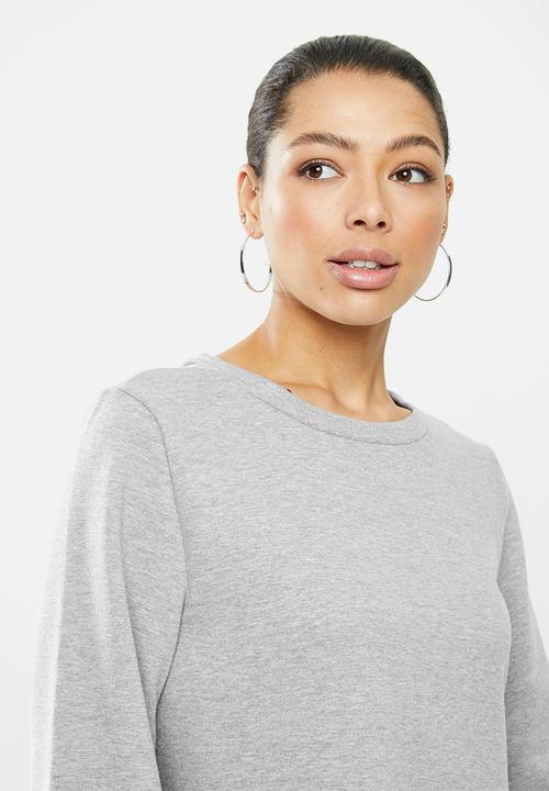 Blake - Fleece babydoll mini dress - grey 