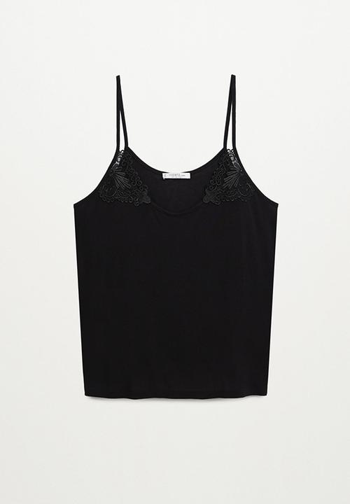 Violeta by Mango - Plus T-shirt lenci - black